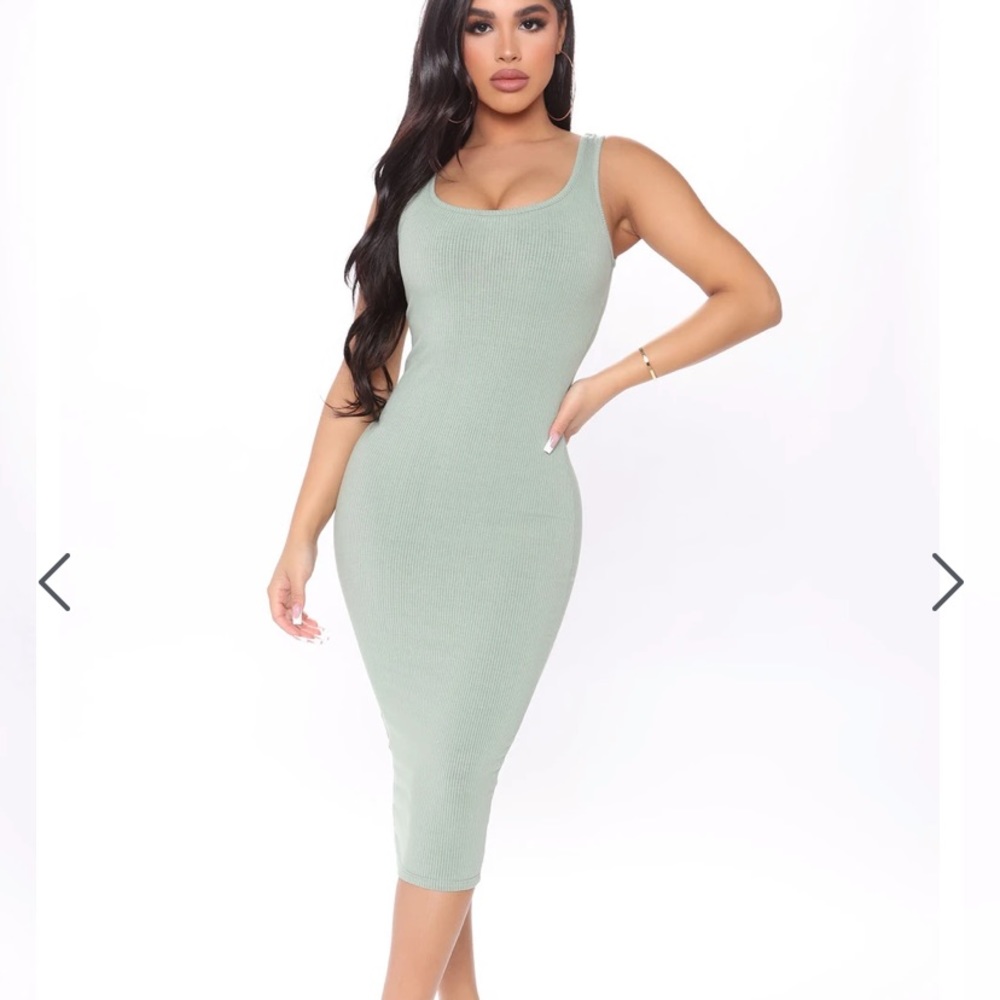 Sage Green Midi Dress
